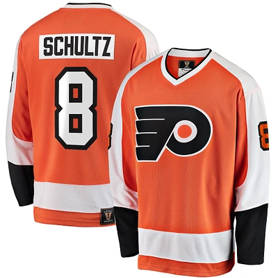 Fanatics pour hommes Dave Schultz Orange Philadelphia Flyers Premier Breakaway Maillot de joueur retraité