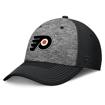 Casquette Flex bicolore Fundamental Top Shelf gris/noir pour homme des Flyers de Philadelphie Fanatics