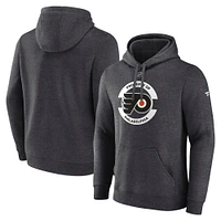 Sweat à capuche en polaire secondaire authentique Pro Core des Flyers de Philadelphie Fanatics Heather Charcoal pour hommes