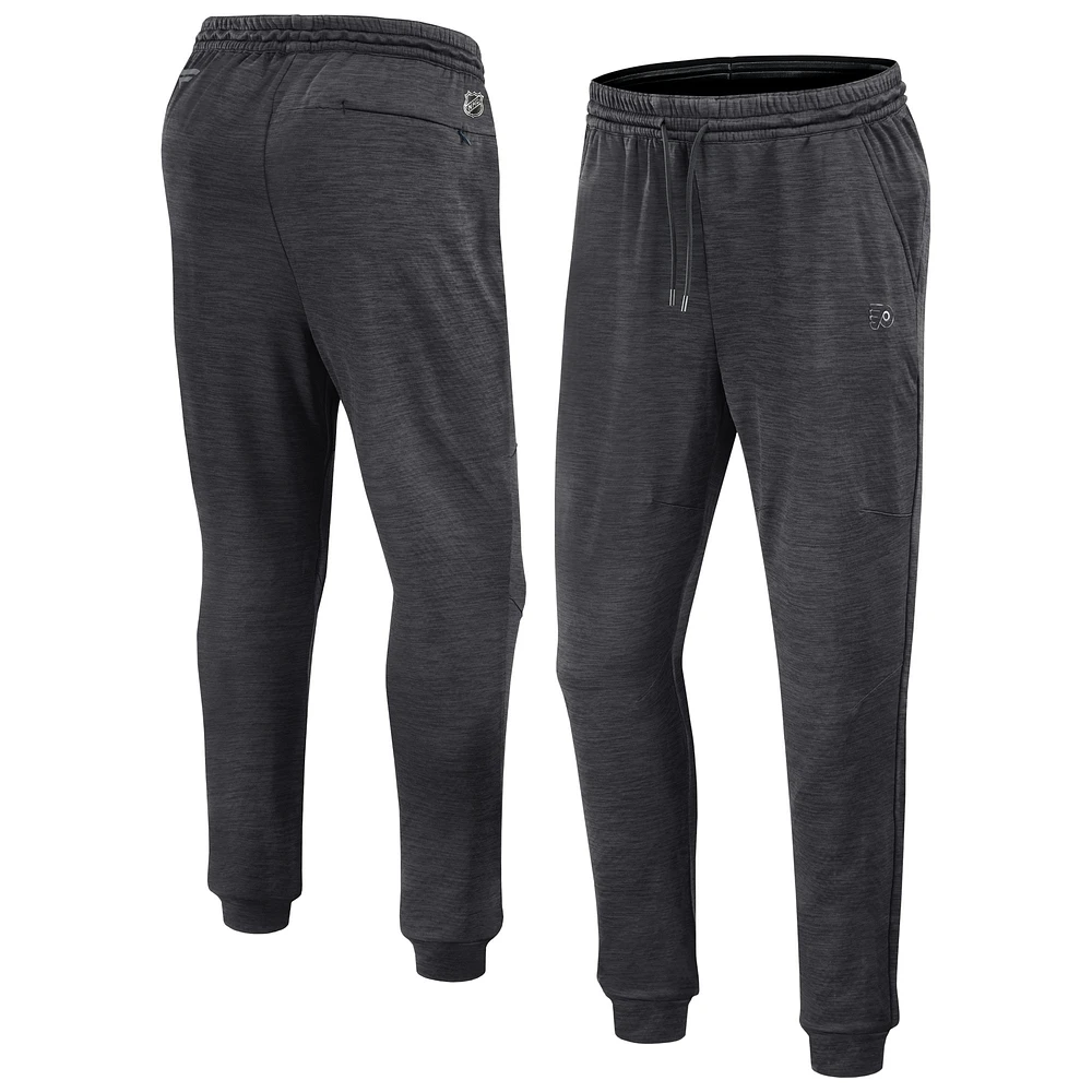 Pantalon de survêtement en molleton authentique Pro Fanatics Heather Charcoal Philadelphia Flyers pour homme