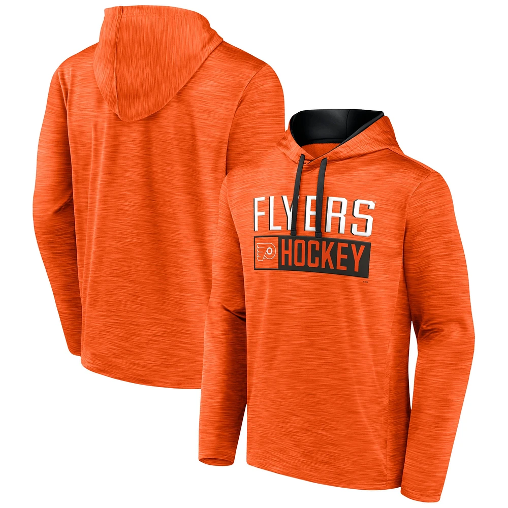 Men's Fanatics Heather Orange Philadelphia Flyers Close Shave Pullover Hoodie