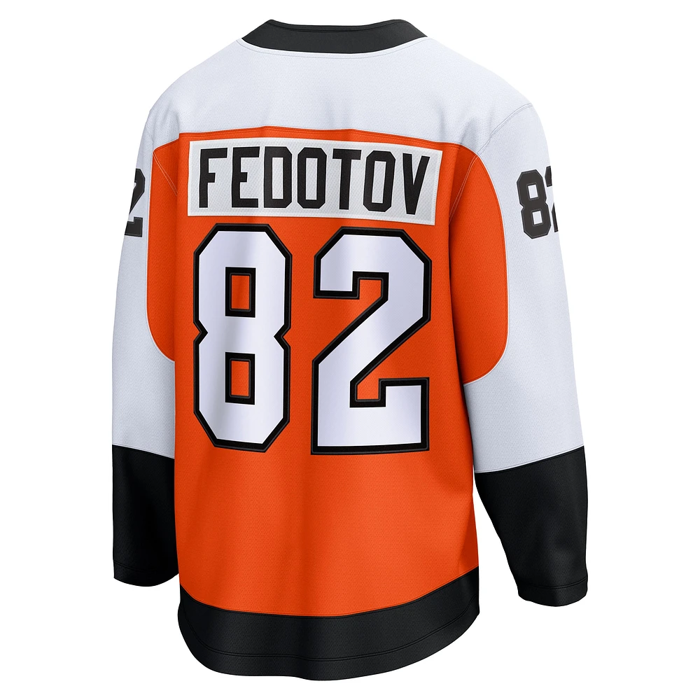 Fanatics pour hommes Ivan Fedotov Orange Flyers de Philadelphie Domicile Premier Maillot joueur échappé