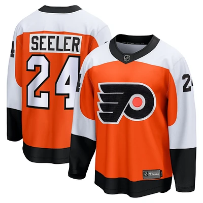 Maillot d'échappée à domicile des Flyers de Philadelphie orange Fanatics Nick Seeler pour hommes