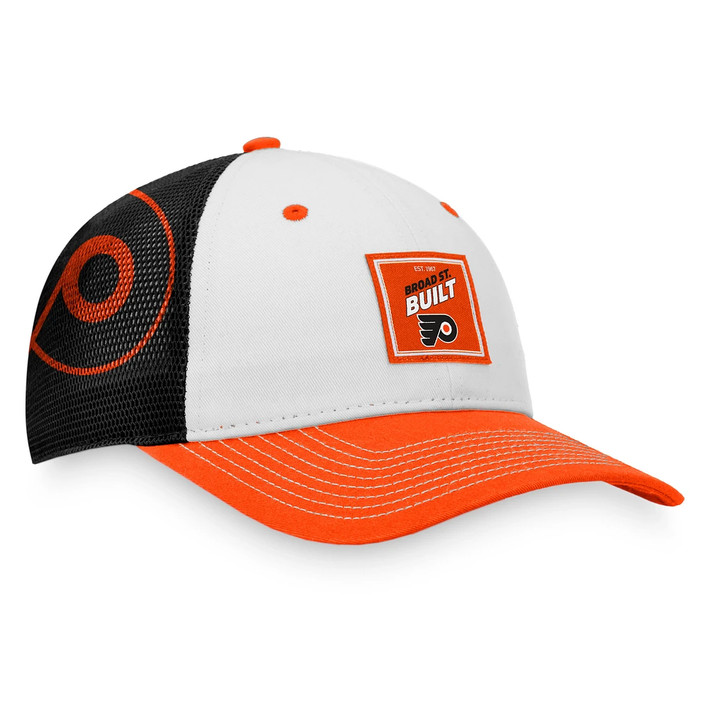 Men's Fanatics Orange/White Philadelphia Flyers Block Party Snapback Hat