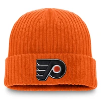 Bonnet en tricot à revers Fanatics Orange Philadelphia Flyers pour hommes