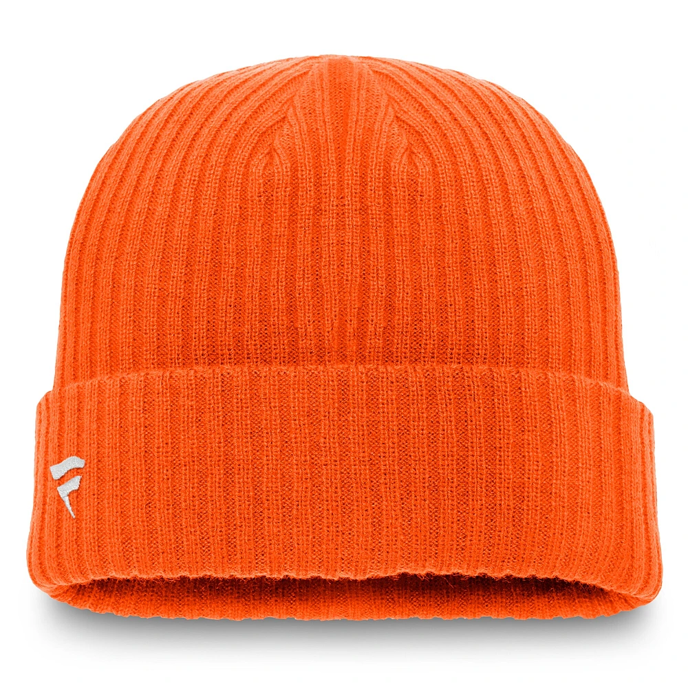 Bonnet en tricot à revers Fanatics Orange Philadelphia Flyers pour hommes