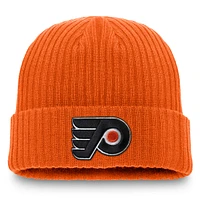 Bonnet en tricot à revers Fanatics Orange Philadelphia Flyers pour hommes