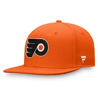 Casquette ajustée avec logo principal des Flyers de Philadelphie orange Fanatics pour hommes