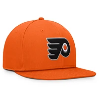 Casquette Snapback avec logo principal Core des Flyers de Philadelphie orange Fanatics pour hommes