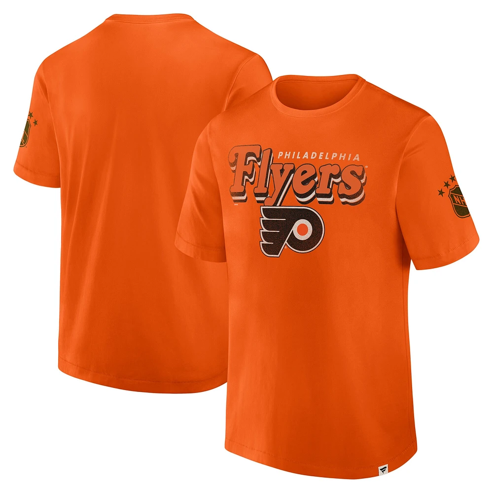 T-shirt orange pour homme Fanatics de la collection Decades Made To Last des Flyers Philadelphie