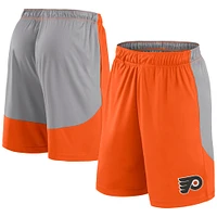 Short Go Hard orange Fanatics pour hommes des Flyers de Philadelphie