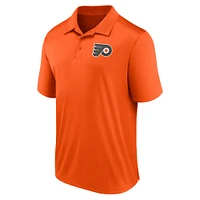 Polo orange fanatiques pour hommes des Flyers de Philadelphie sur le côté gauche