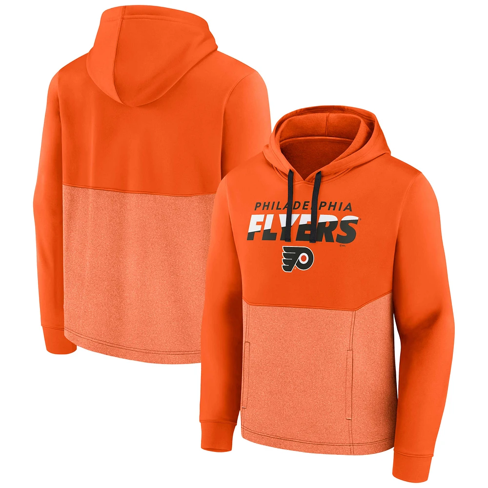 Sweat à capuche orange fanatiques pour hommes des Flyers de Philadelphie Slash Attack