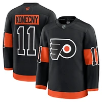 Maillot de football alternatif premium noir des Flyers Philadelphie Fanatics Travis Konecny ​​pour hommes