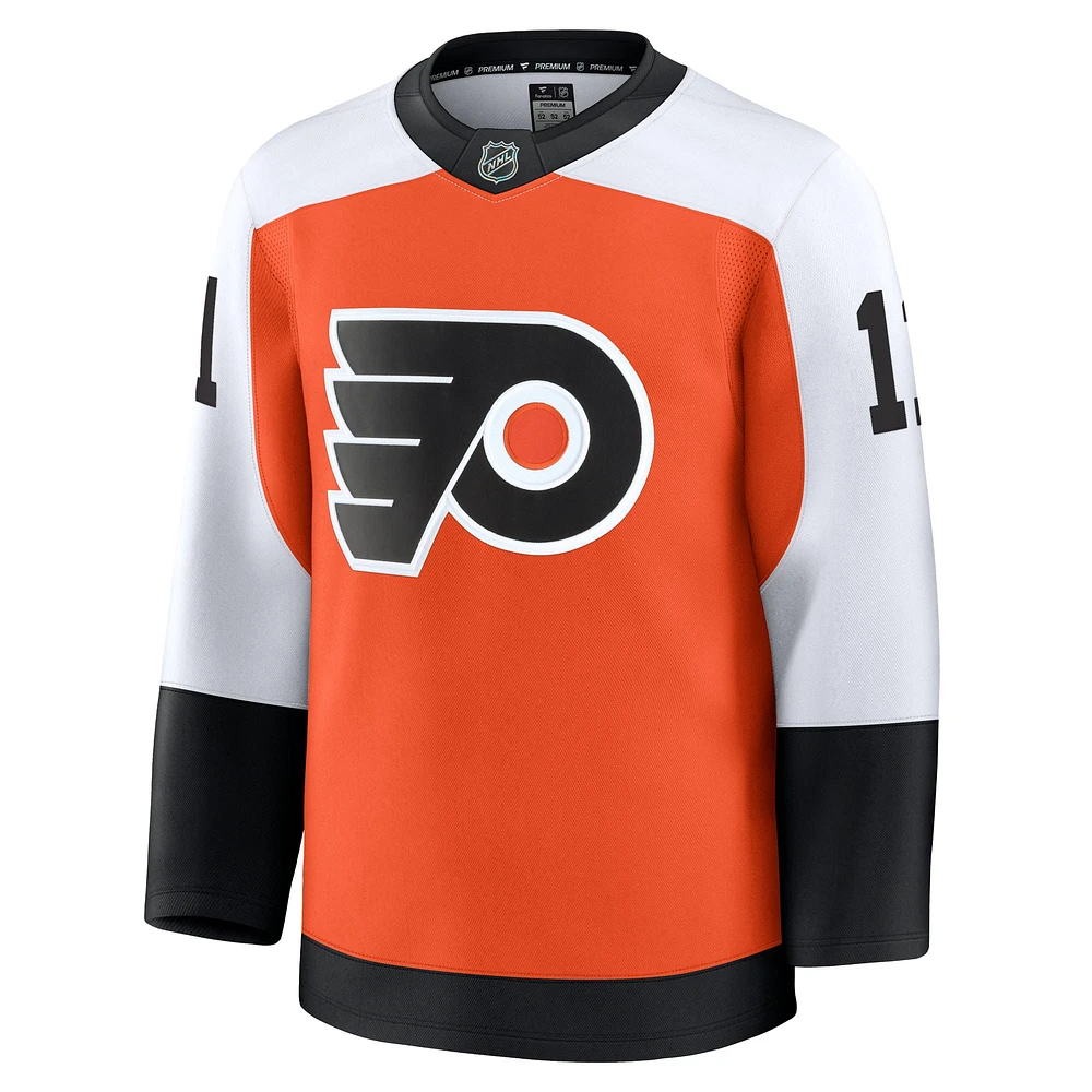 Men's Fanatics Travis Konecny Burnt Orange Philadelphia Flyers Home Premium Jersey