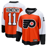 Fanatics pour hommes Travis Konecny ​​Orange Flyers de Philadelphie Domicile Premier Maillot joueur échappé