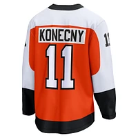 Men's Fanatics Travis Konecny Orange Philadelphia Flyers Home Premier Breakaway Player Jersey