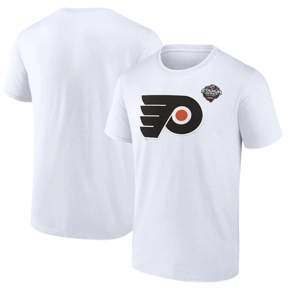 T-shirt blanc avec logo Fanatics des Flyers de Philadelphie 2024 la NHL Stadium Series pour hommes