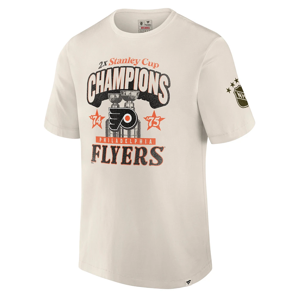 Men's Fanatics White Philadelphia Flyers Decades Collection Timeless T-Shirt