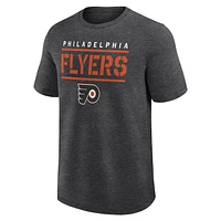 T-shirt anthracite chiné pour homme, modèle haut de gamme des Flyers Philadelphie