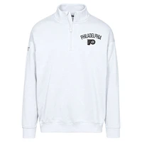 Sweat-shirt à glissière quart de tour Murray City Capsule blanc pour homme Levelwear Philadelphia Flyers