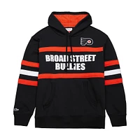Sweat à capuche noir Mitchell & Ness pour homme avec slogan de l'entraîneur-chef des Flyers Philadelphie