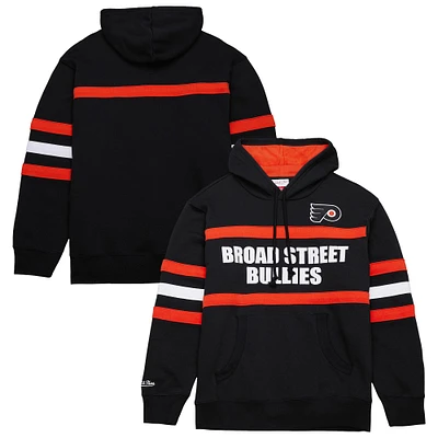 Sweat à capuche noir Mitchell & Ness pour homme avec slogan de l'entraîneur-chef des Flyers Philadelphie