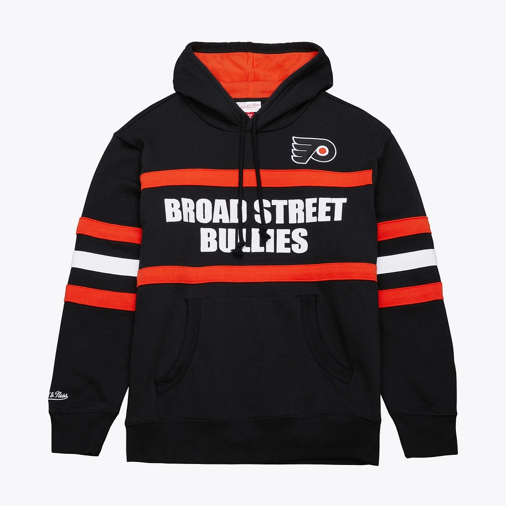 Sweat à capuche noir Mitchell & Ness pour homme avec slogan de l'entraîneur-chef des Flyers Philadelphie