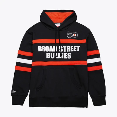 Sweat à capuche noir Mitchell & Ness pour homme avec slogan de l'entraîneur-chef des Flyers Philadelphie