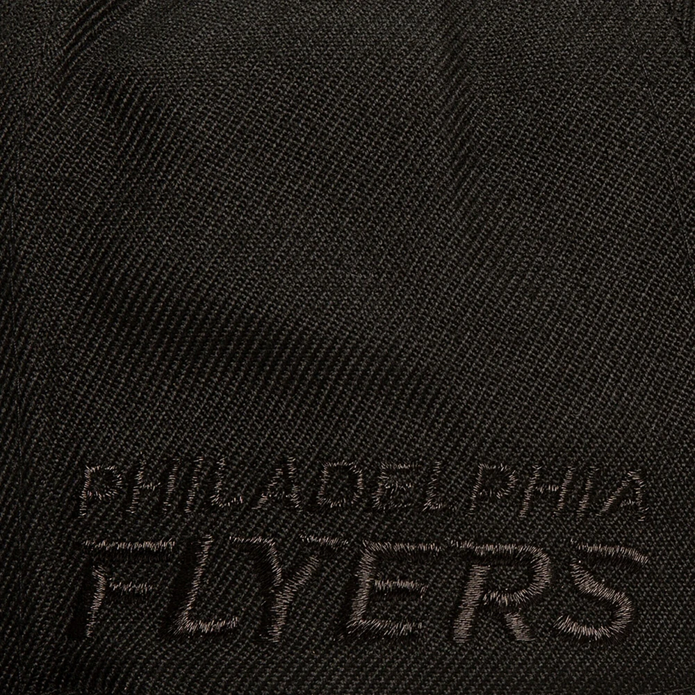 Men's Mitchell & Ness Black Philadelphia Flyers Soul Strike Pearl Tonal Snapback Hat