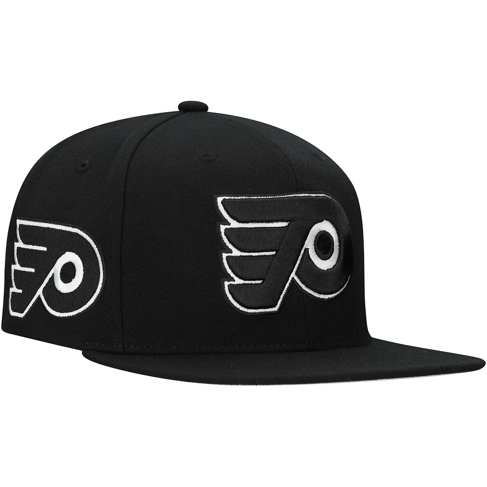 Men's Mitchell & Ness  Black Philadelphia Flyers Team Snapback Hat