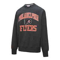 Sweat-shirt en molleton anthracite pour homme Mitchell & Ness Philadelphia Flyers Playoff Win