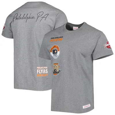 Philadelphia Flyers Mitchell & Ness City Collection T-Shirt - Heather Gray
