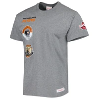 T-shirt de la collection City des Flyers Philadelphie gris chiné Mitchell & Ness pour hommes