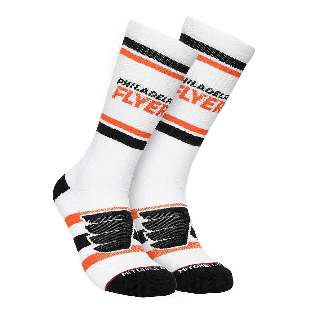 Men's Mitchell & Ness Philadelphia Flyers Face-Off Crew Socks