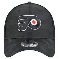 Men's New Era  Black Philadelphia Flyers Active Subtle Camo 39THIRTY Flex Hat