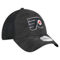 Men's New Era  Black Philadelphia Flyers Active Subtle Camo 39THIRTY Flex Hat