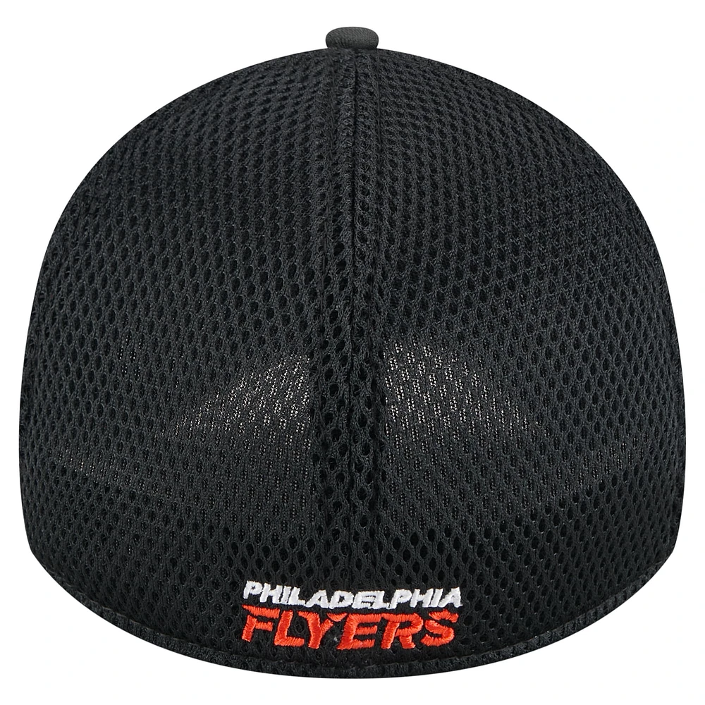 Men's New Era  Black Philadelphia Flyers Active Subtle Camo 39THIRTY Flex Hat