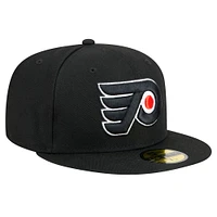 Casquette ajustée Core 59FIFTY noire des Flyers de Philadelphie New Era pour homme