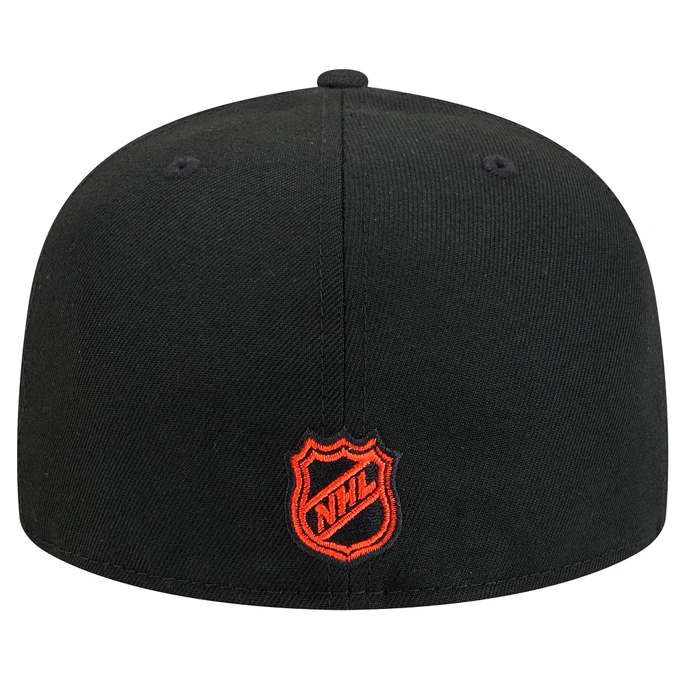 Men's New Era Black Philadelphia Flyers Core 59FIFTY Fitted Hat