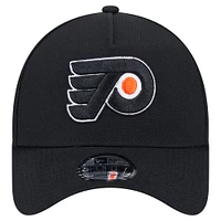 Men's New Era  Black Philadelphia Flyers Core A-Frame 9FORTY Adjustable Hat