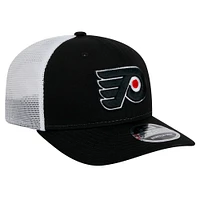 Casquette extensible à boutons-pression Core Trucker 9SEVENTY noire des Flyers de Philadelphie de New Era pour homme