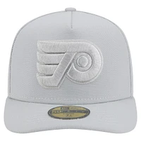 Men's New Era Gray Philadelphia Flyers Color Pack A-Frame 59FIFTY Fitted Hat