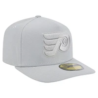 Men's New Era Gray Philadelphia Flyers Color Pack A-Frame 59FIFTY Fitted Hat