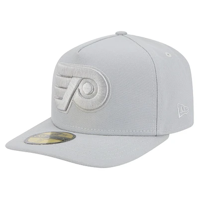 Men's New Era Gray Philadelphia Flyers Color Pack A-Frame 59FIFTY Fitted Hat