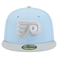 Men's New Era  Light Blue/Gray Philadelphia Flyers Color Pack Two-Tone 59FIFTY Fitted Hat