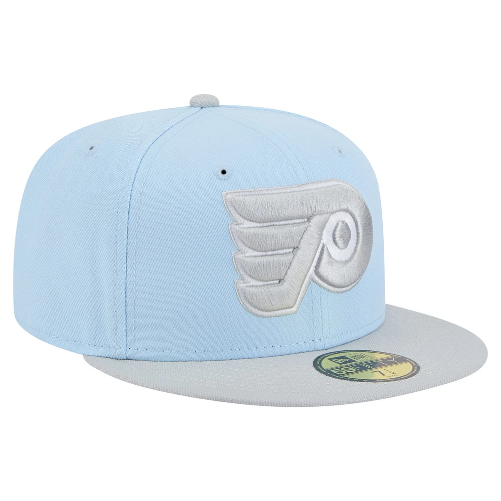 Men's New Era  Light Blue/Gray Philadelphia Flyers Color Pack Two-Tone 59FIFTY Fitted Hat