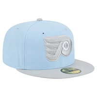 Men's New Era  Light Blue/Gray Philadelphia Flyers Color Pack Two-Tone 59FIFTY Fitted Hat