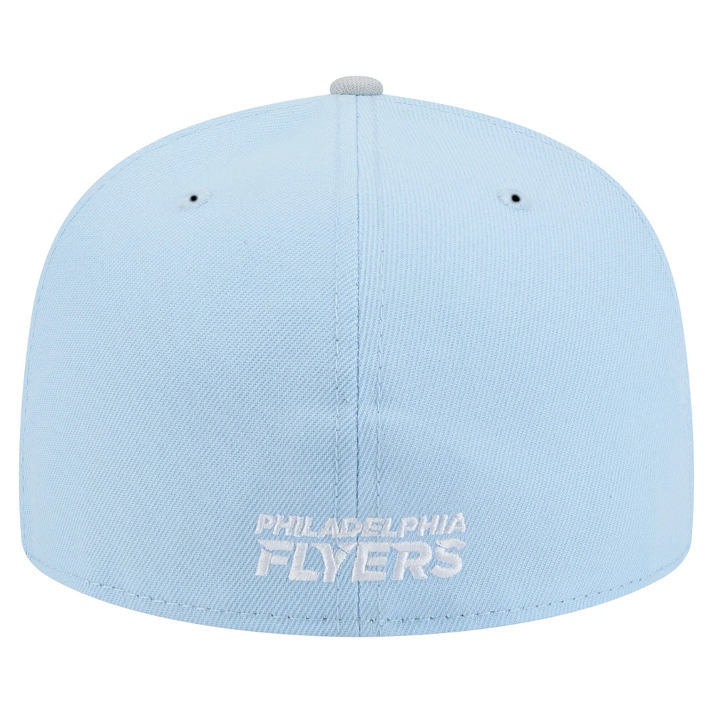 Men's New Era  Light Blue/Gray Philadelphia Flyers Color Pack Two-Tone 59FIFTY Fitted Hat