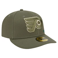 Men's New Era Olive Philadelphia Flyers Tonal Florals 59FIFTY Fitted Hat